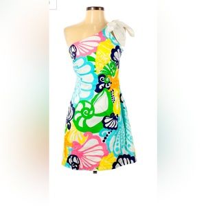 Lilly Pulitzer One Shoulder Dress- Size 4